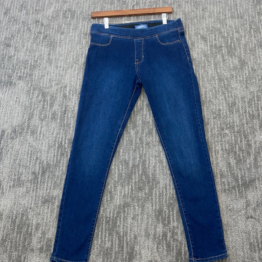 Old Navy Rockstar Mid Rise dark wash Jeggings - 10 Regular